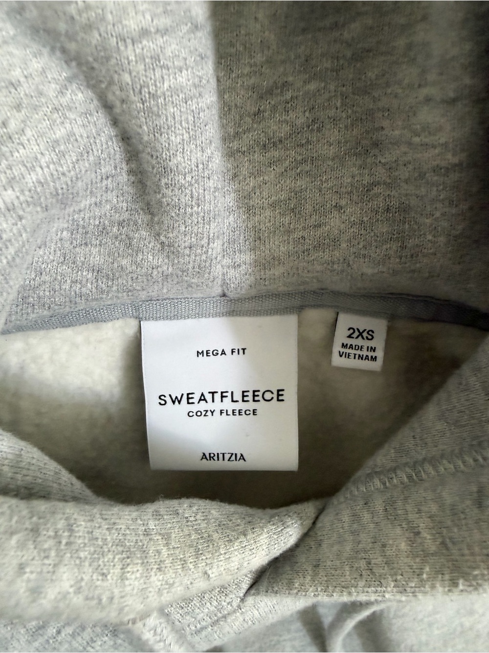 Aritzia Cozy Sweatfleece Mega Hoodie - Heather Chrome - Picture 5 of 5